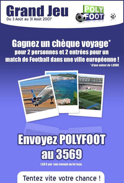 eu SMS PolyFoot. Jouez et gagnez!
